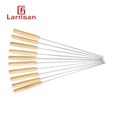 lartisan 烧烤配件 烧烤必备工具 不锈钢烤针 烤签 10支装