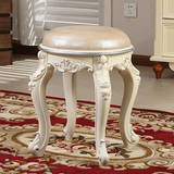 欧式圆凳梳妆凳化妆美甲凳梳妆台凳子卧室换鞋凳圆形美式复古凳子