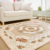 维科家纺  欧式简约现代玫瑰满铺地毯客厅茶几沙发大地垫床边毯