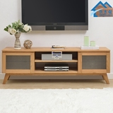北欧小户型电视柜实木日式简约现代电视机柜白橡木地柜储物柜