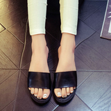 韩版防滑室外女士凉拖鞋夏季平底平跟时尚女式一字型一字拖女鞋子