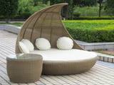 新款上市 户外藤桌椅圆床 休闲花园创意躺椅室外庭院藤编家具