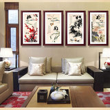 喜欧中式梅兰竹菊装饰画客厅书房有框画中国风格简约画框家居壁画