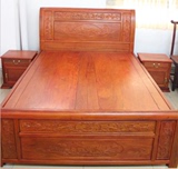 大果紫檀明式双人床1.8米仿古中式家具缅甸花梨木实木红木家具