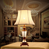 时阳简约时尚欧式水晶台灯 温馨卧室床头灯 高档客厅书房水晶灯具