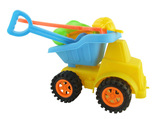 夏季热销中号儿童沙滩玩具6件套 沙滩铲/卡/货车套装戏水益智玩具