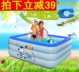 婴儿小孩儿童充气游泳池小型大号加厚戏水海洋球池宝宝洗澡方形BB