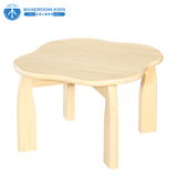 本屋家居 芬兰松儿童学习玩耍小书桌小方桌椅 原木色小餐桌玩具桌