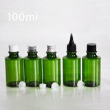 100ml圆形绿色洗发水瓶pet塑料瓶乳液分装空瓶子化妆品包装瓶子