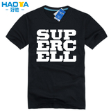 夏装supercell游戏海岛奇兵纯棉短袖T恤字母汗衫部落战争周边衣服