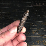 藏传佛教用品西藏修行法器天铁托甲做旧金刚普巴杵挂件降魔杵