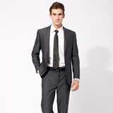 2016新款 正品A家品牌男士西服套装 商务正装修身男装西装 灰色