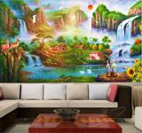 无缝3D立体大型壁画壁纸墙纸客厅沙发电视背景墙自然山水风景特价