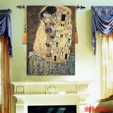 比利时挂毯 壁毯 客厅卧室 沙发装饰画 世界名画 克里姆特-《吻》