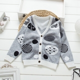 2015秋装新品韩版男女童装 小童宝宝婴儿羊绒针织衫毛衣开衫外套