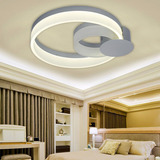 LED圆形卧室客厅灯个性简约书房玄关亚克力创意艺术吸顶灯具现代