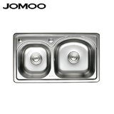 JOMOO九牧304不锈钢一体成型厨房水槽/洗菜盆/双槽/单槽 套餐0617