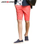 |JackJones杰克琼斯莱卡修身薄款纯色男士休闲短裤214215024