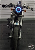 包邮游侠GN.CG摩托车通用LED天使眼前照灯改装前大灯超亮车头灯