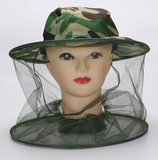 防蜜蜂帽子野外防蚊帽户外成人迷彩帽钓鱼帽防虫帽夏季夜钓网罩帽