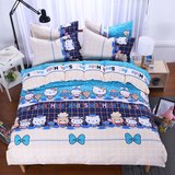 韩式卡通动漫四件套亲肤棉磨毛床单被套床笠三件套1.8m米床上用品