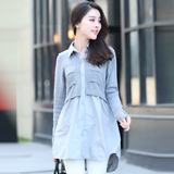 浪漫牧歌2015韩版中长款修身显瘦保暖假两件针织开衫毛衣女