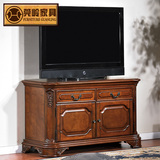 美式家具客厅小户型电视柜 欧式复古雕花卧室电视柜高款 特价