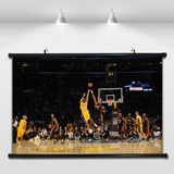 篮球偶像明星科比最后一秒投篮实拍写真装饰画高比挂画墙海报壁画