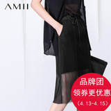 AMII  A型透视网纱艾米女装大码短裙半身裙裙子艾米女装