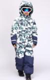 北欧专业儿童连体滑雪服套装 三层保暖 防风防雨 男童女童登山服