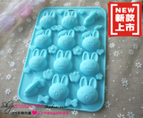 可爱小兔胡萝卜硅胶蛋糕模具巧克力布丁手工皂小样赠品模冰格烘焙