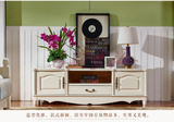 欧式电视柜茶几组合新古典卧室地柜简约实木雕花白色烤漆客厅定制