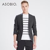 ASOBIO 2015春夏新款男装 时尚通勤细波点修身长袖西服3531452301