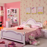 儿童床单双人床男女孩公主床1.2米1.5韩式田园卧室套房家具组合床