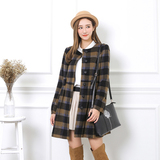 高端女装2015秋冬装大牌HX专柜正品外贸剪标含羊毛大衣长袖呢外套