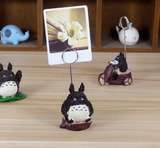 韩国创意可爱经典龙猫树脂桌面留言夹照片夹名片夹便签夹摆件