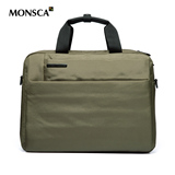 MONSCA/摩斯卡新款男士商务休闲包OL包通勤包电脑包手提斜跨包包
