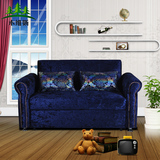 木维斯 多功能实木沙发床1.2米折叠沙发床1.5米欧美式小沙发035