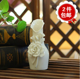 新款  白瓷家居装饰 新房摆件结婚礼物三款欧式陶瓷精致小巧花瓶