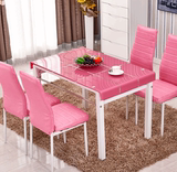 y欧式餐桌 小户型石餐桌椅组合法式家具形实木饭桌6人整装