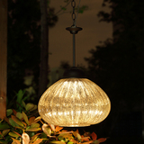 美式复古现代时尚太阳能吊灯家用户外光控感应庭院铁艺氛围装饰灯