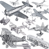 金属拼装模型3D立体拼图积木飞机军事摆件战斗机男孩手工diy玩具