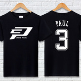 克里斯保罗3号篮球运动衣服夏季新款男士短袖纯棉T恤大码宽松上衣