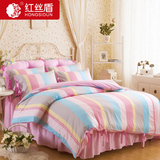 韩版全棉床上四件套床裙式纯棉被套1.8m床罩双人2.0m米床单公主风