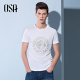 OSA欧莎夏季新款男装圆领短袖时尚打底套头潮男T恤新MT517006