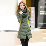 2015冬装新款韩版大码女装秋冬季新品修身中长款加厚保暖棉衣外套