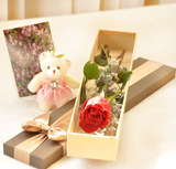 一支朵红玫瑰花鲜花礼盒蓝色妖姬单只支枝情人节上海同城生日礼物