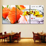 日本三文鱼刺身装饰画海鲜寿司店挂画日本风格自助餐美食小吃壁画