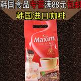 包邮韩国原装进口maxim麦馨原味咖啡 速溶三合一100条袋装1200g
