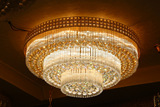 1米圆形led水晶吸顶灯客厅灯 欧式奢华传统黄色水晶灯 60cm/80cm
